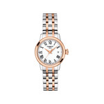 Montre TISSOT T-classic femme bracelet acier inoxydable bicolore rose - vue 1