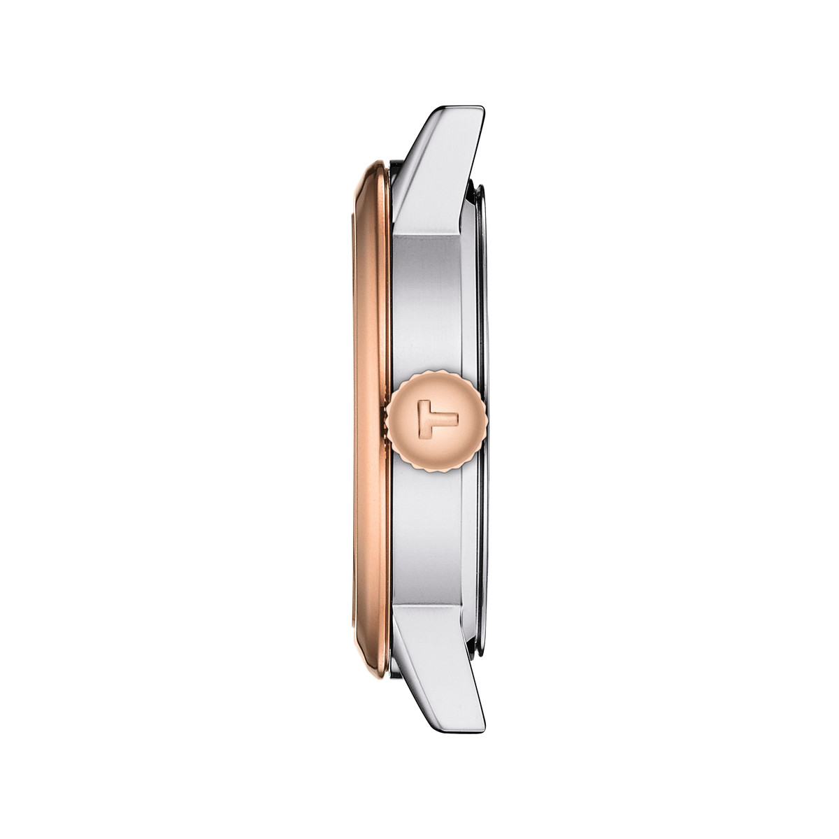 Montre TISSOT T-classic femme bracelet acier inoxydable bicolore rose - vue 2