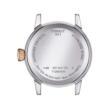 Montre TISSOT T-classic femme bracelet acier inoxydable bicolore rose