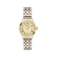 Montre TISSOT T-CLASSIC DREAM femme cadran ivoire bracelet acier inoxydable bicolore doré