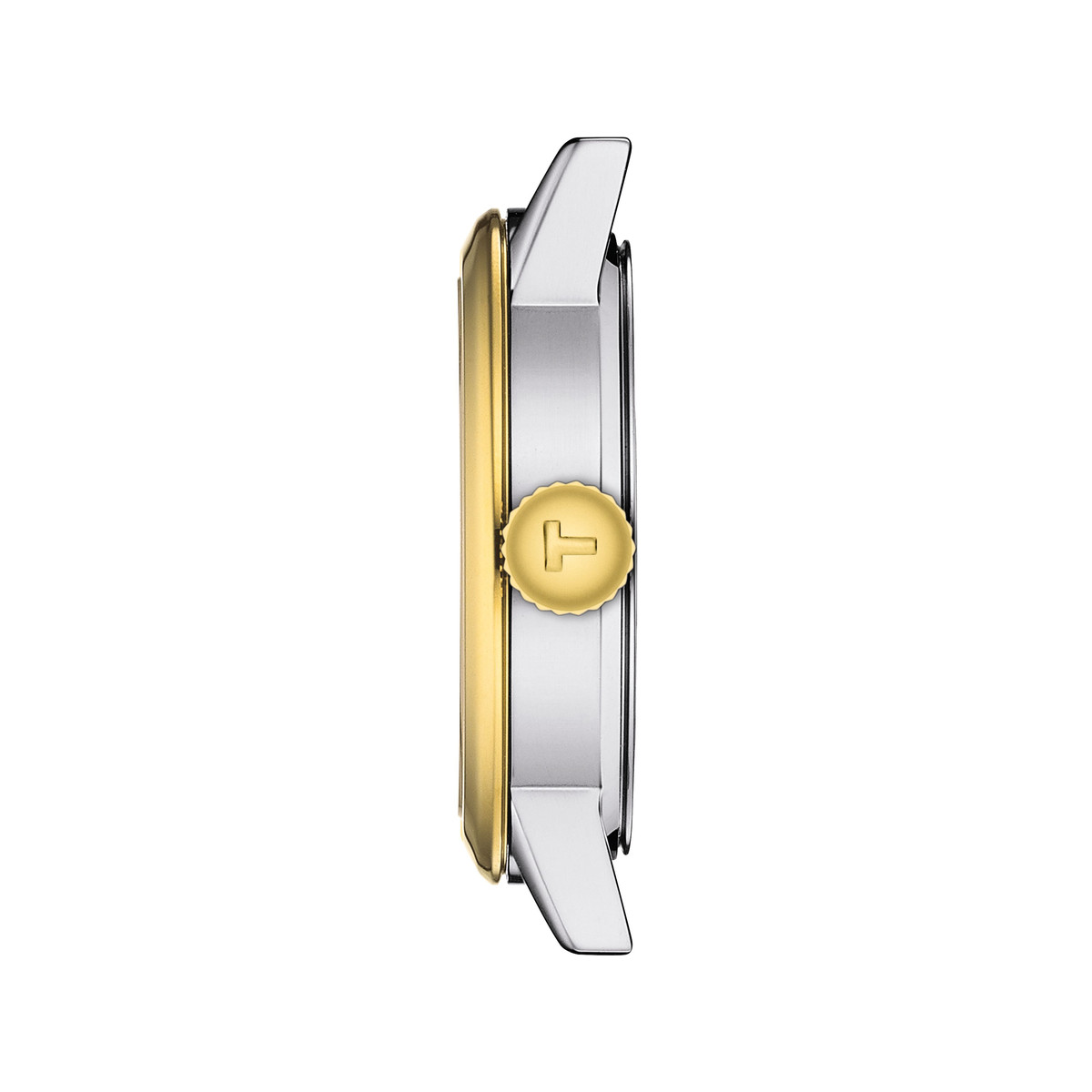 Montre TISSOT T-classic femme bracelet acier inoxydable bicolore jaune - vue 2