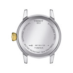 TISSOT T-CLASSIC DREAM ladies' watch with ivory dial and two-tone gold stainless steel bracelet - view 3