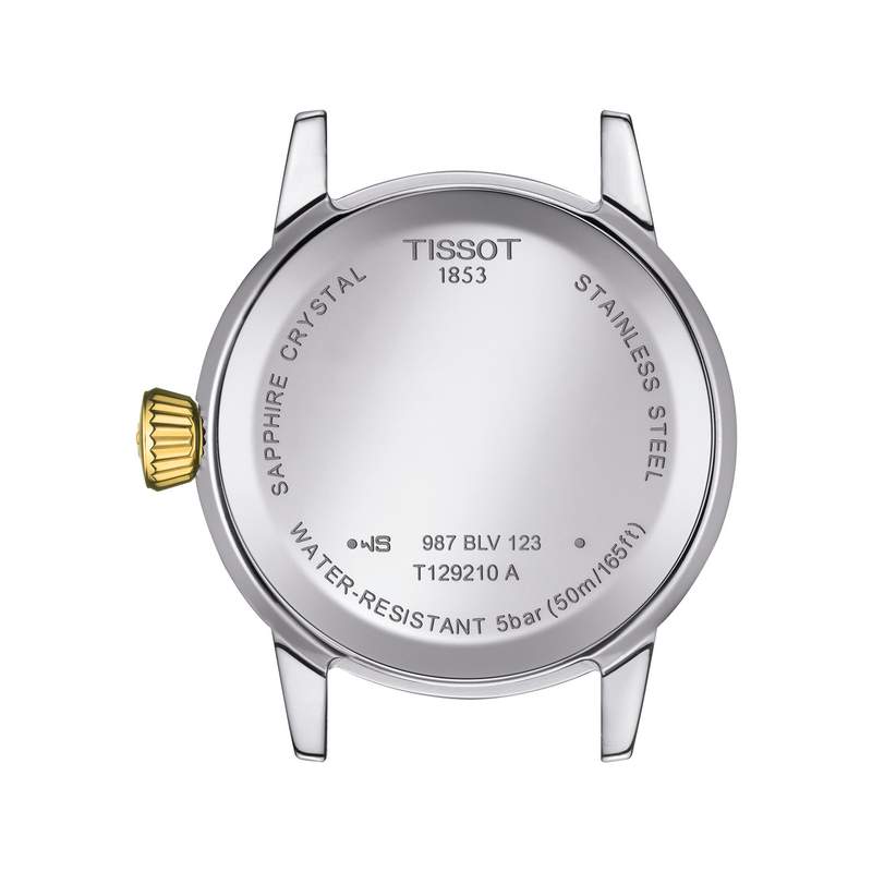 Montre TISSOT T-CLASSIC DREAM femme cadran ivoire bracelet acier inoxydable bicolore doré - vue 3
