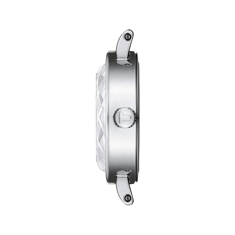 Montre TISSOT T-LADY LOVELY ROUND femme cadran gris bracelet acier inoxydable - vue 2