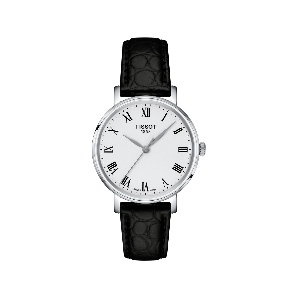 Montre TISSOT T-classic femme bracelet cuir noir