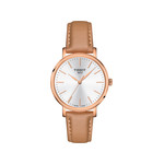 Montre TISSOT T-classic femme bracelet cuir beige - vue 1