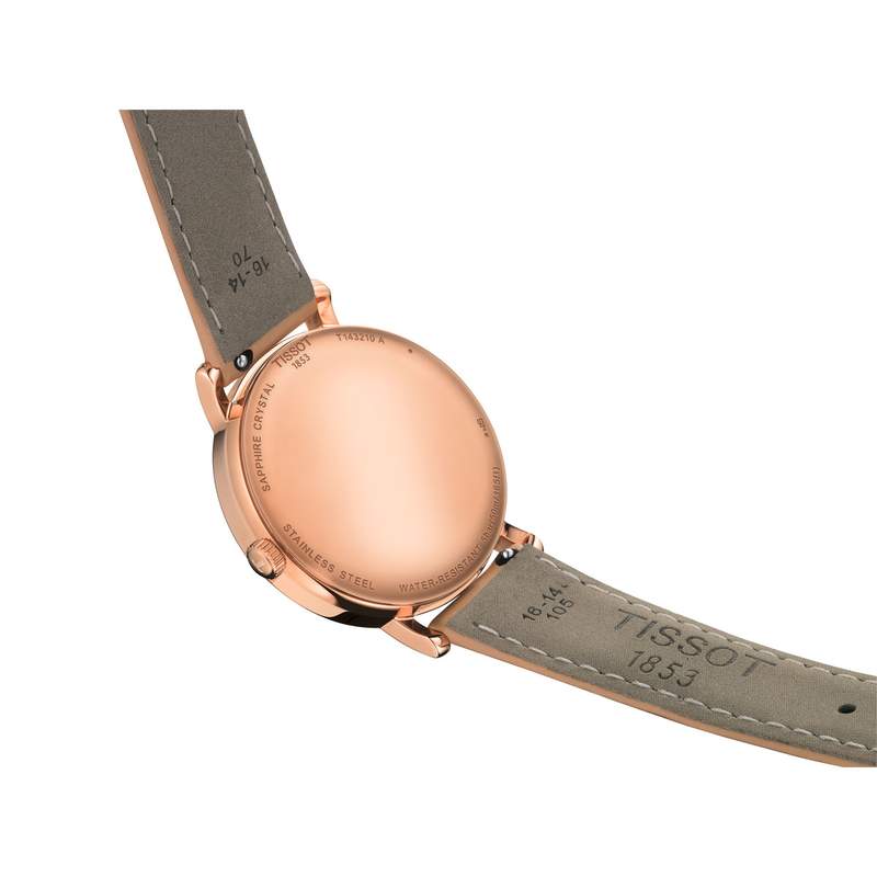 Montre TISSOT T-classic femme bracelet cuir beige - vue D2