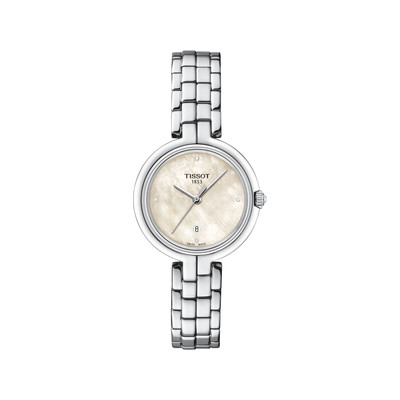 Montre TISSOT T-LADY FLAMINGO femme cadran beige bracelet acier inoxydable - vue 1