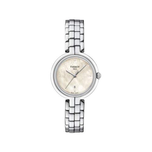 TISSOT T-LADY FLAMINGO ladies' watch beige dial stainless steel bracelet