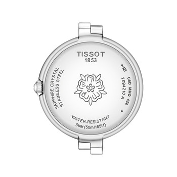 TISSOT T-LADY FLAMINGO dameshorloge met beige wijzerplaat en roestvrij stalen armband