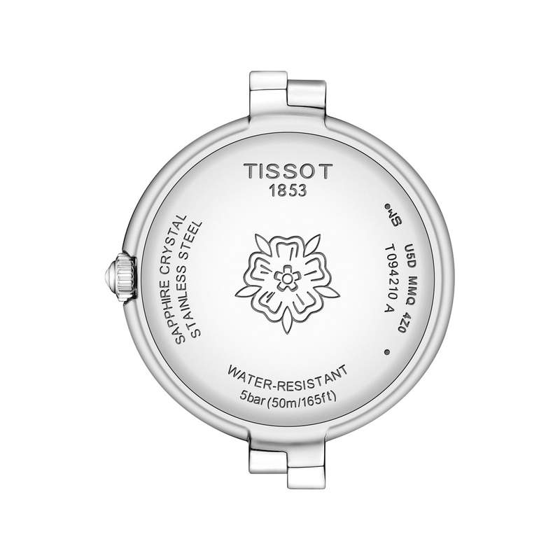 TISSOT T-LADY FLAMINGO dameshorloge met beige wijzerplaat en roestvrij stalen armband - bekijk 3