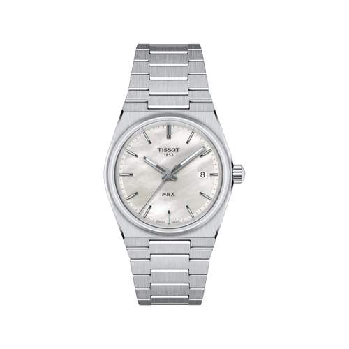 Montre TISSOT T-CLASSIC PRX femme cadran gris bracelet acier inoxydable