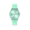 Montre SWATCH Skin Classic biosourced Pastelicious teal femme bracelet silicone vert - vue V1