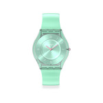 Montre SWATCH Skin Classic biosourced Pastelicious teal femme bracelet silicone vert - vue 1