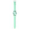 Montre SWATCH Skin Classic biosourced Pastelicious teal femme bracelet silicone vert - vue VD1