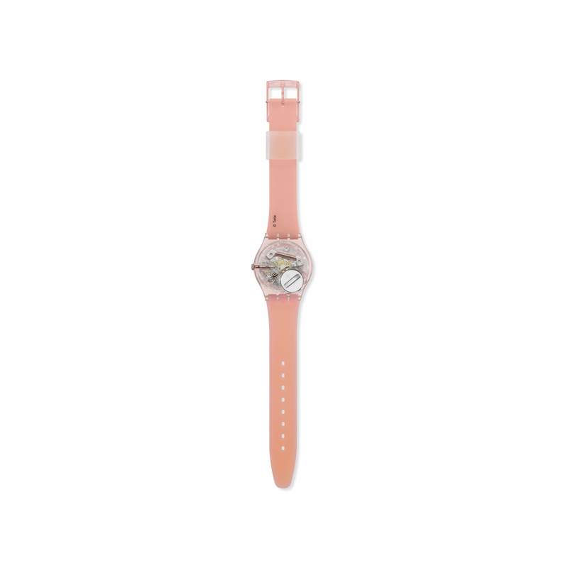 Montre SWATCH Gent biosourced Turner's Scarlet sunset femme bracelet silicone rose - vue 3