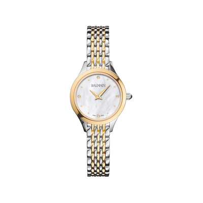Montre BALMAIN tradition femme bracelet acier inoxydable bicolore rose - vue 1