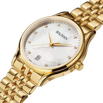 BALMAIN tradition dameshorloge roestvrij staal armband goud