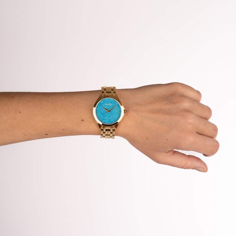 Montre BALMAIN trendies femme bracelet acier inoxydable or - vue porté 3