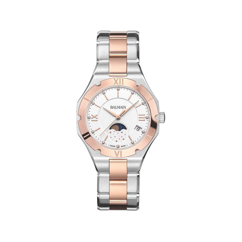 Montre BALMAIN downtown femme bracelet acier inoxydable bicolore rose - vue 1