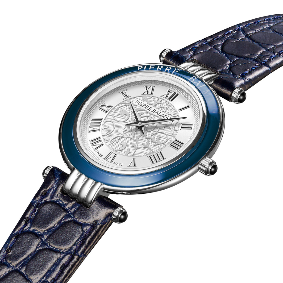 Montre BALMAIN tradition femme bracelet cuir bleu fonce - vue D1