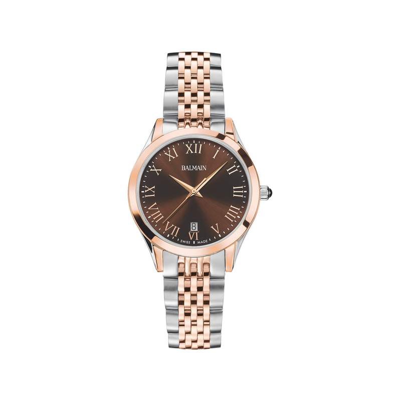 Montre BALMAIN tradition femme bracelet acier inoxydable bicolore rose - vue 1