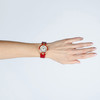 Montre BALMAIN tradition femme bracelet cuir rouge foncé - vue Vporté 3