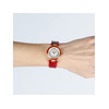 Montre BALMAIN tradition femme bracelet cuir rouge foncé - vue Vporté 4