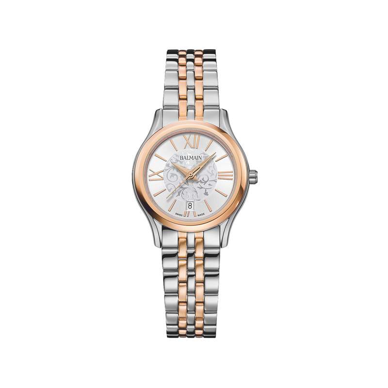 Montre BALMAIN tradition femme bracelet acier inoxydable bicolore rose - vue 1