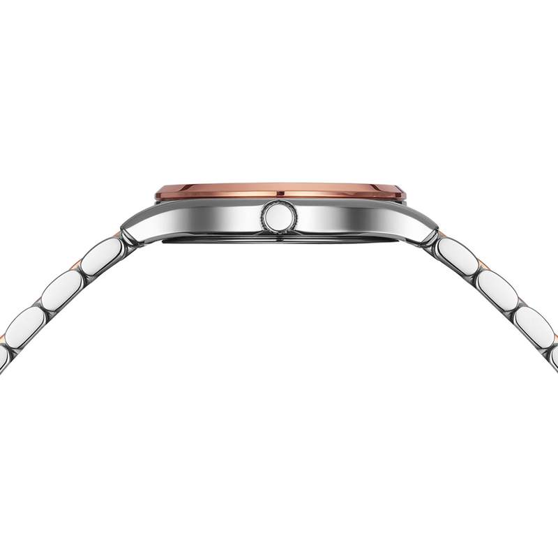 Montre BALMAIN tradition femme bracelet acier inoxydable bicolore rose - vue 2