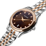 Montre BALMAIN tradition femme bracelet acier inoxydable bicolore rose - vue D1