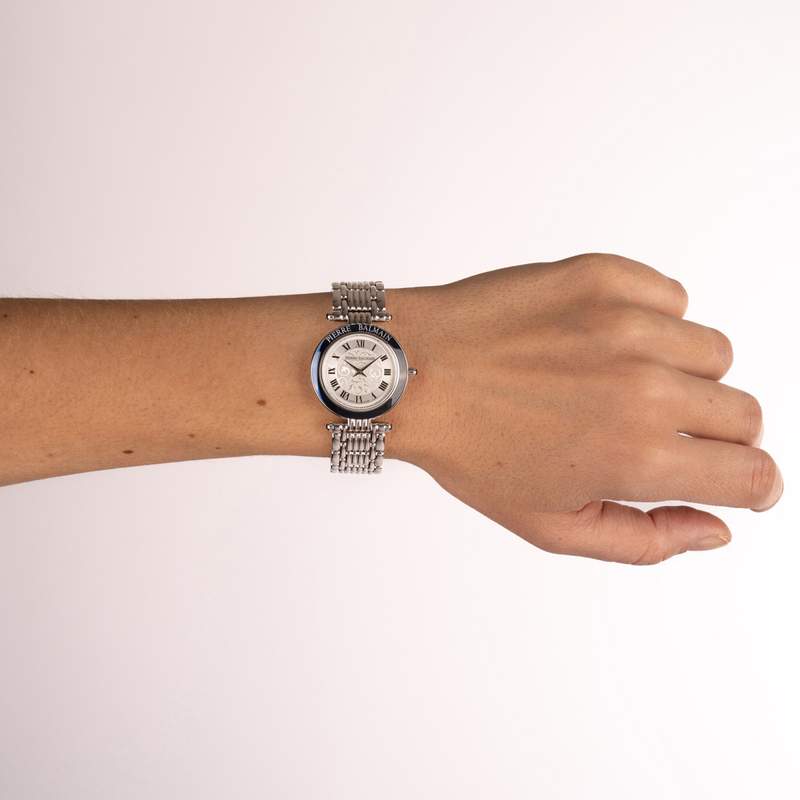 Montre BALMAIN tradition femme bracelet acier inoxydable argent - vue porté 3