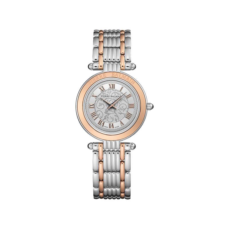 Montre BALMAIN tradition femme bracelet acier inoxydable bicolore rose - vue 1