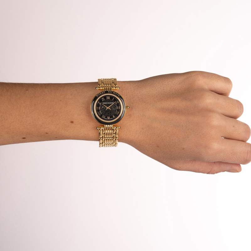 Montre BALMAIN tradition femme bracelet acier inoxydable or - vue porté 3