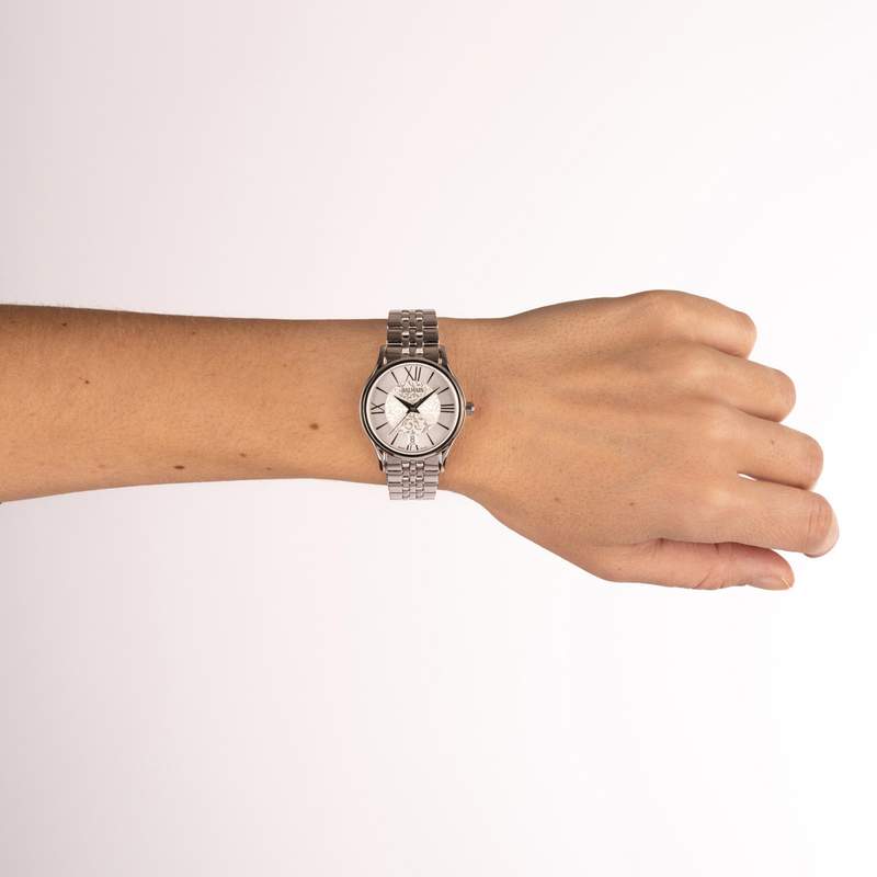 Montre BALMAIN tradition femme bracelet acier inoxydable argent - vue porté 3