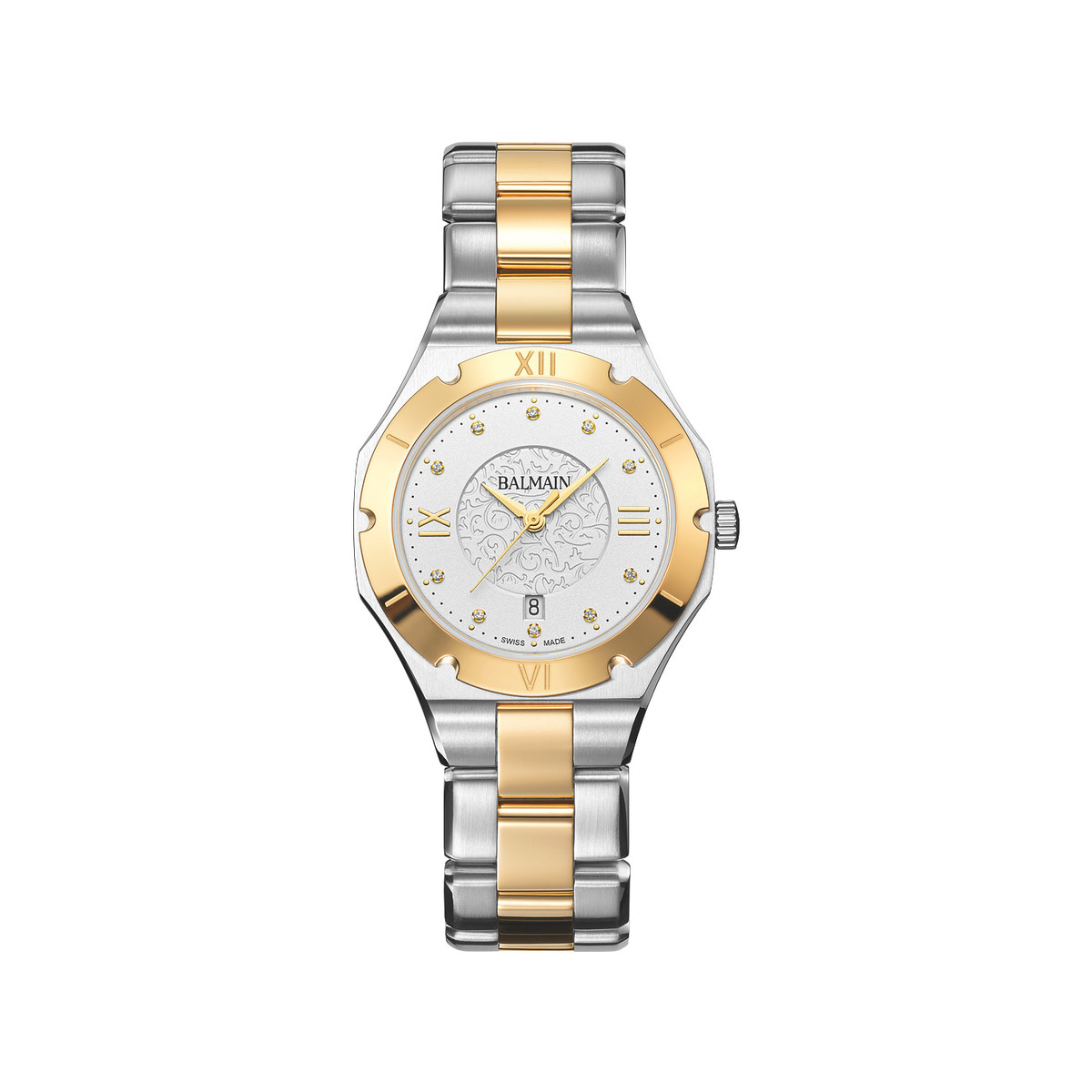 Montre BALMAIN downtown femme bracelet acier inoxydable bicolore jaune