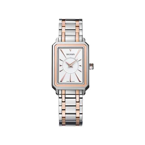 Montre BALMAIN trendies femme bracelet acier inoxydable bicolore rose