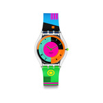 Montre SWATCH mixte bracelet silicone multicolore - vue 1