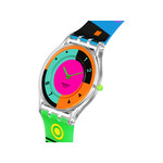 Gemengd SWATCH horloge met meerkleurige siliconen band - bekijk 4
