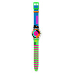 Mixed SWATCH horloge met meerkleurige siliconen horlogeband - bekijk D1