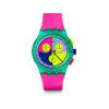 Montre SWATCH mixte bracelet silicone rose - vue V1