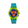 Montre SWATCH mixte bracelet silicone vert - vue V1