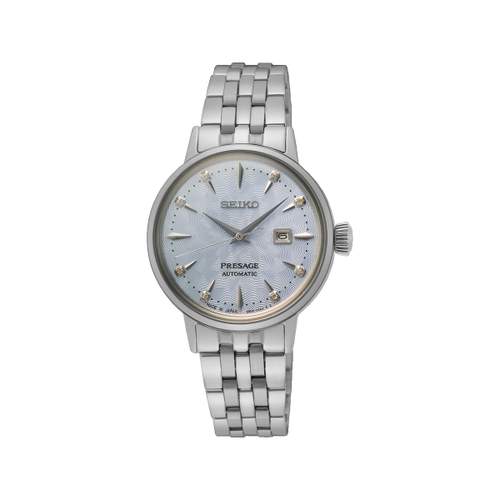 SEIKO PRESAGE automatisch dameshorloge, zilverkleurige roestvrij stalen armband
