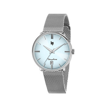 Montre LIP DAUPHINE CLASSIQUE femme cadran bleu bracelet acier boitier acier 38mm
