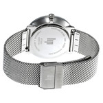 LIP DAUPHINE CLASSIC women's watch with blue dial, steel bracelet, 38mm steel case - view 3