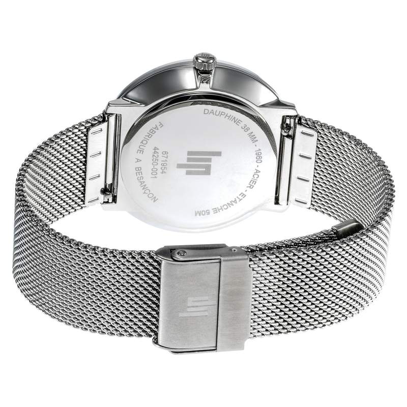 Montre LIP DAUPHINE CLASSIQUE femme cadran bleu bracelet acier boitier acier 38mm - vue 3