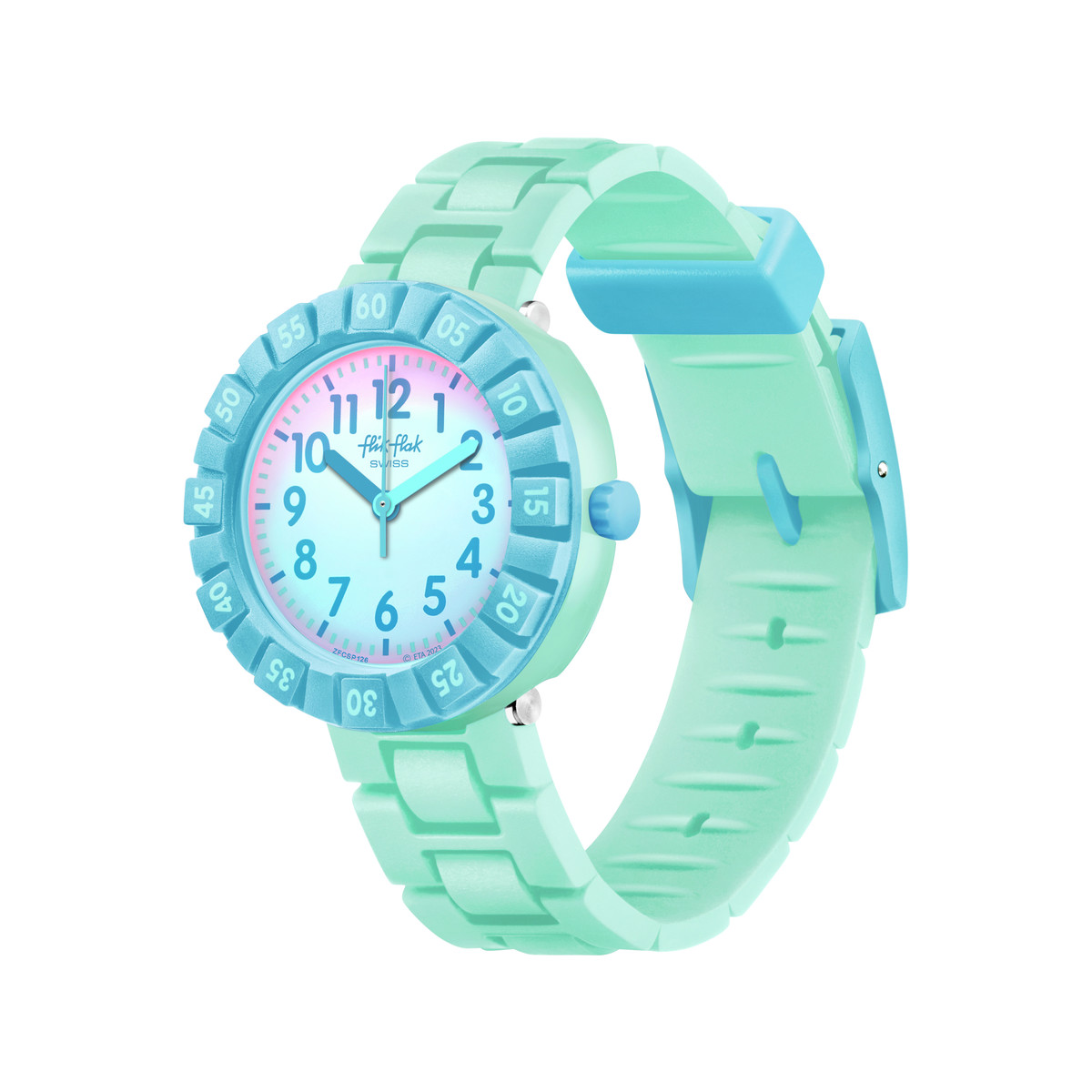 Montre Flik Flak summer splash enfant bracelet silicone bleu