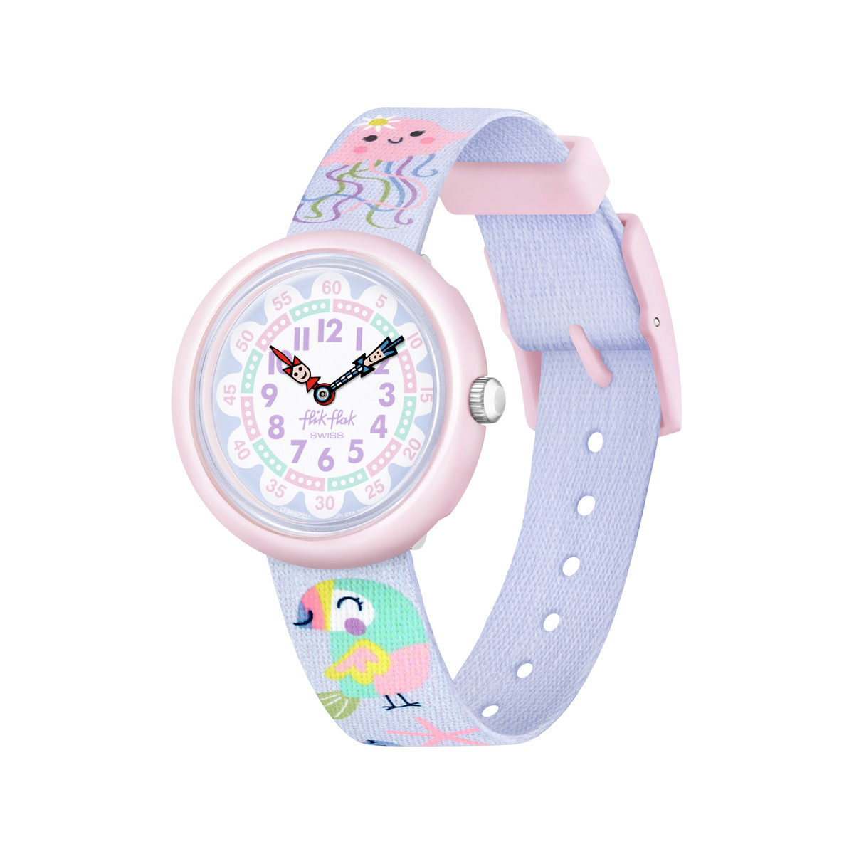 Montre Flik Flak x faber-castell enfant bracelet plastique violet