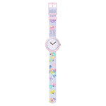 Montre Flik Flak x faber-castell enfant bracelet plastique violet - vue D1