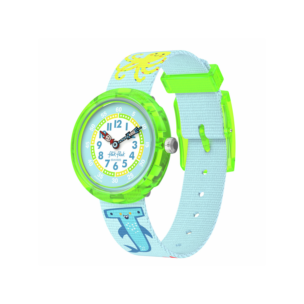 Montre Flik Flak x faber-castell enfant bracelet plastique bleu